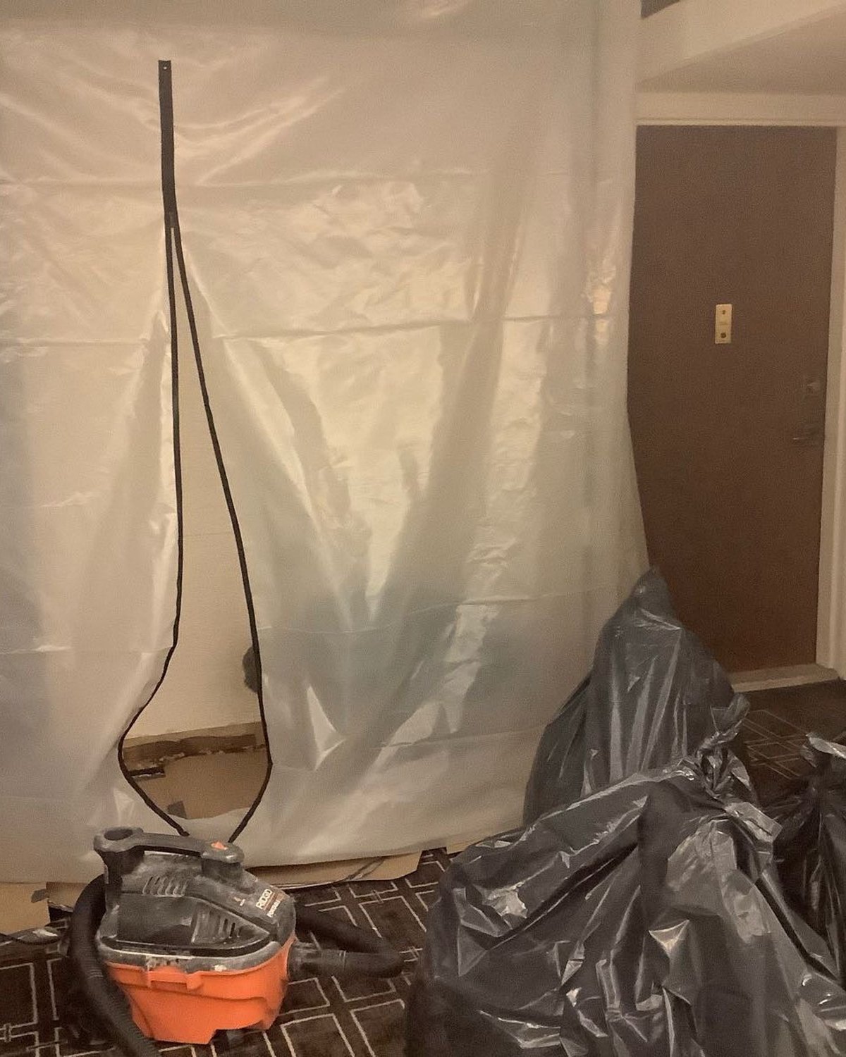 Protected commercial corridor prepared for careful restoration work